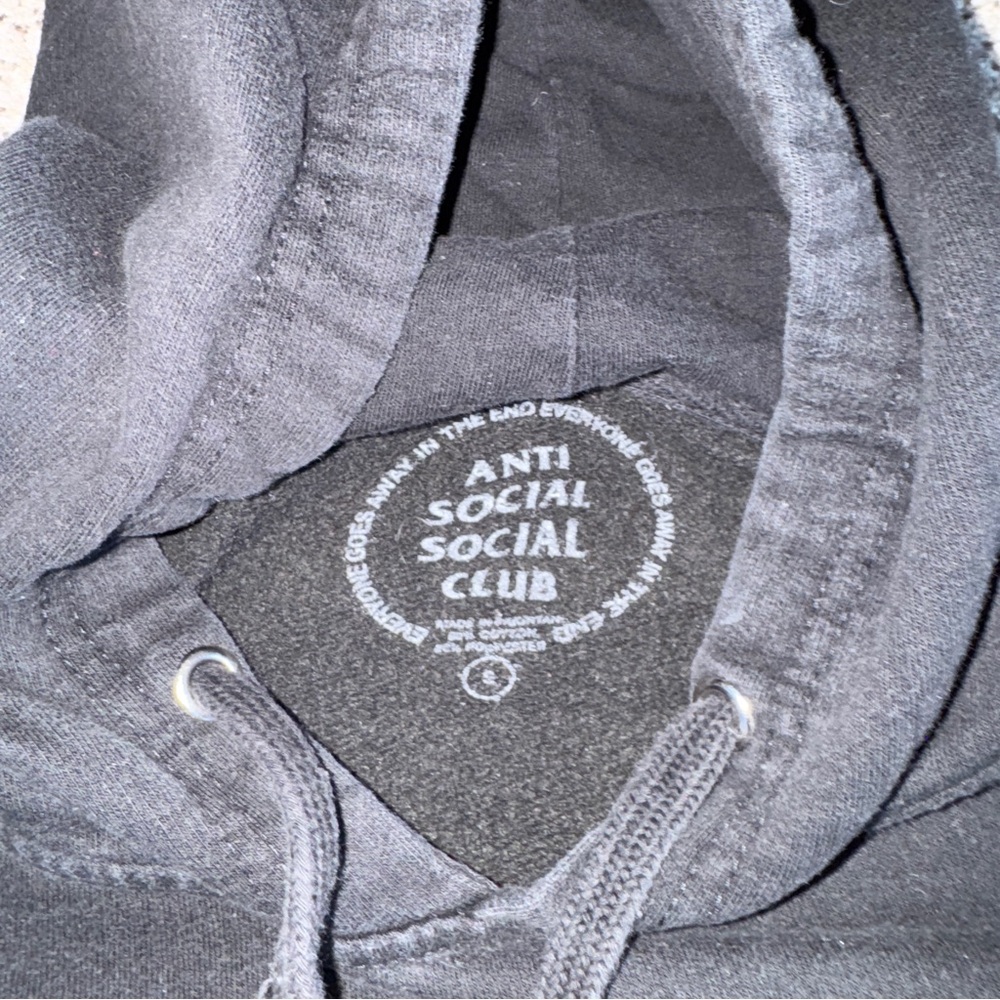 Anti Social Social Club Hoodie in Black with Vibrant Pink Accents - Picture 7 of 9